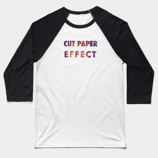 Cut Paper Effect Baseball T-Shirt